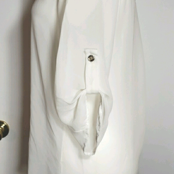 Miami Off White 3/4 Sleeves w Button Made in USA - Picture 3 of 7